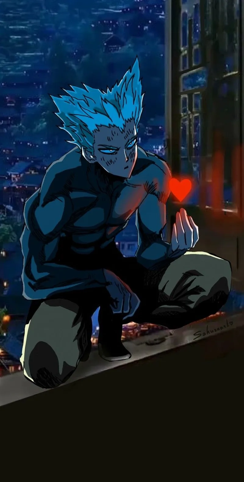 Garou One Punch Man wallpaper rực rỡ tô điểm