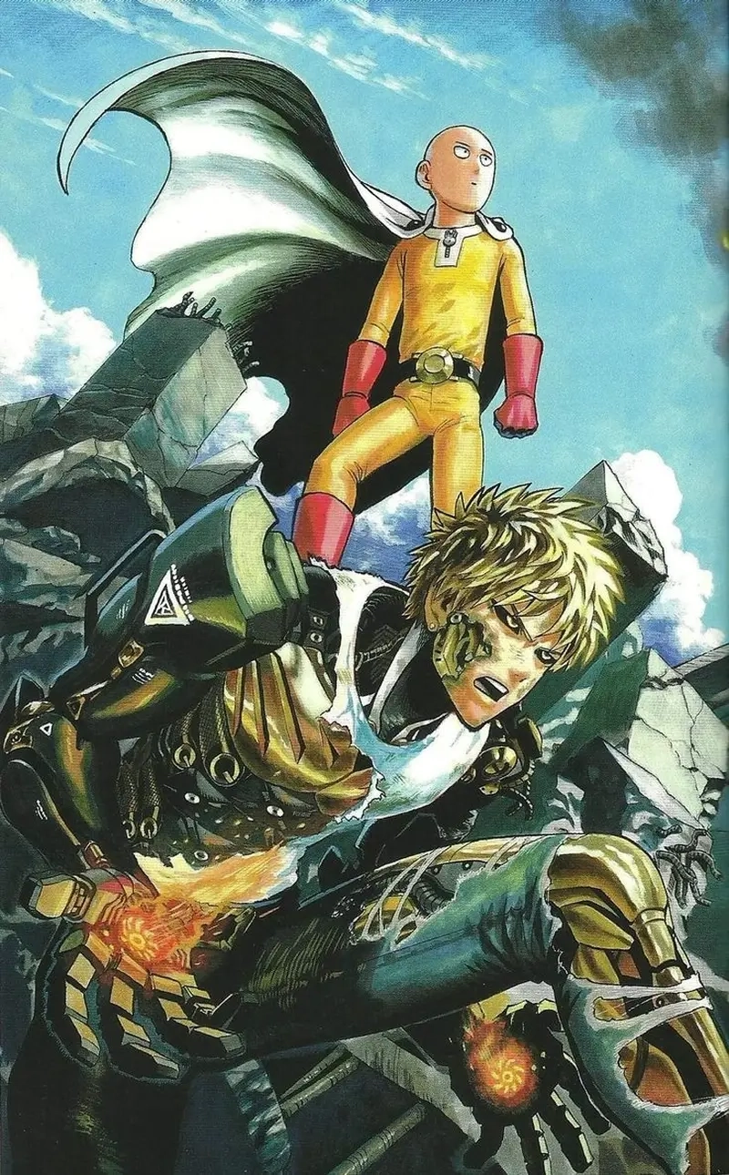 Saitama and Genos sống động thu hút ánh mắt