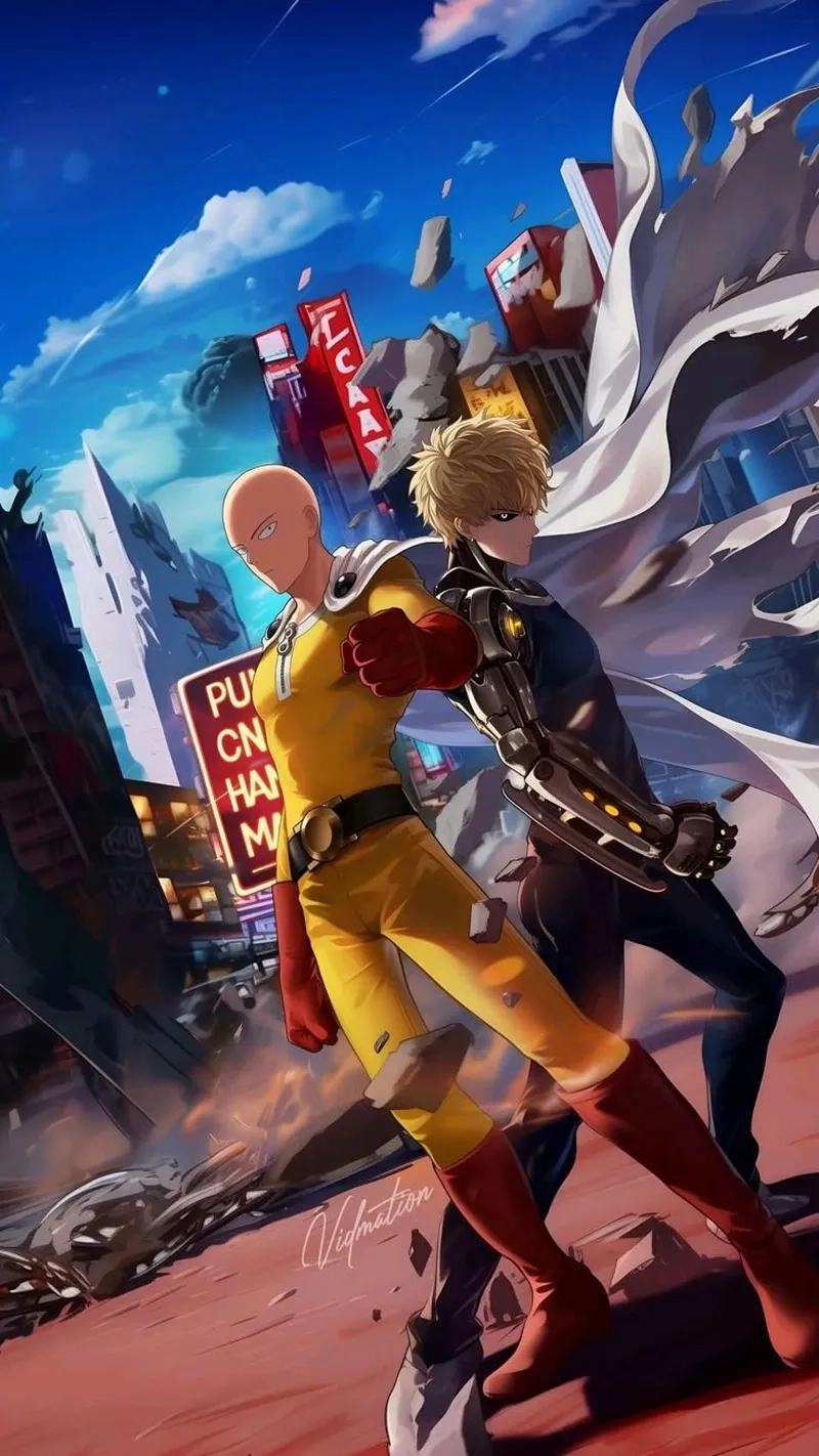 Saitama punch Genos đỉnh cao thu hút ánh nhìn