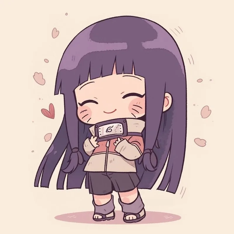 Hinata Hyuga chibi cute rực rỡ khiến bạn thích