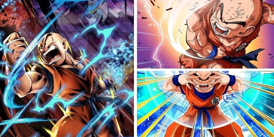 Hình ảnh Krillin chiến đấu kiên cường dù không có siêu năng