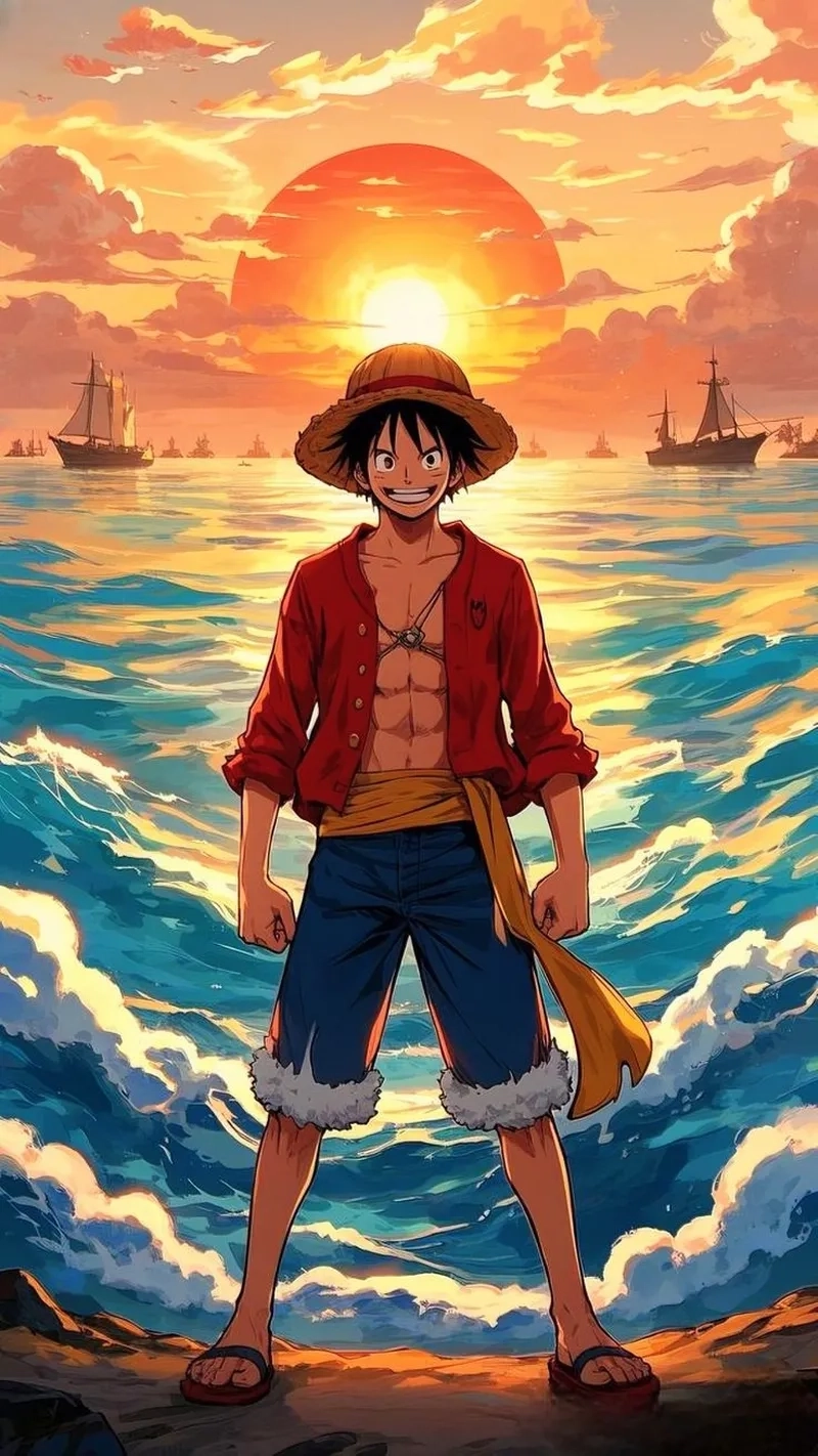 Luffy wallpaper rực rỡ tô điểm màn hình
