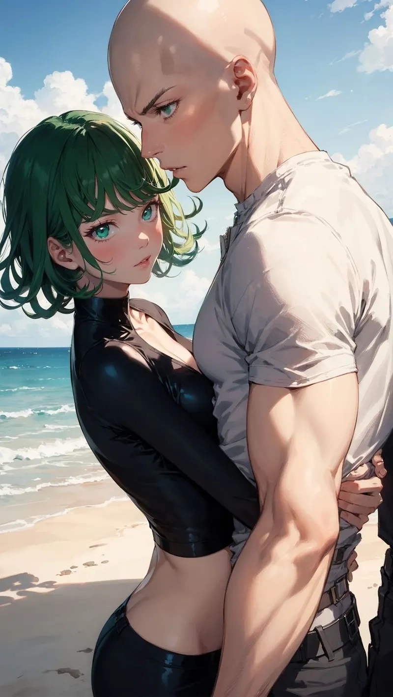 Tatsumaki and Saitama sống động thu hút ánh mắt
