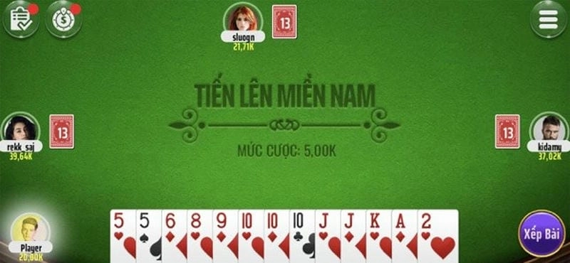 Trò chơi Tiến Lên Miền Nam: Luật chơi dễ nhớ, thắng lớn