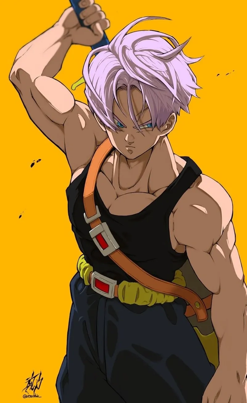 Phong thái chiến binh của Dragon ball future Trunks cực ngầu