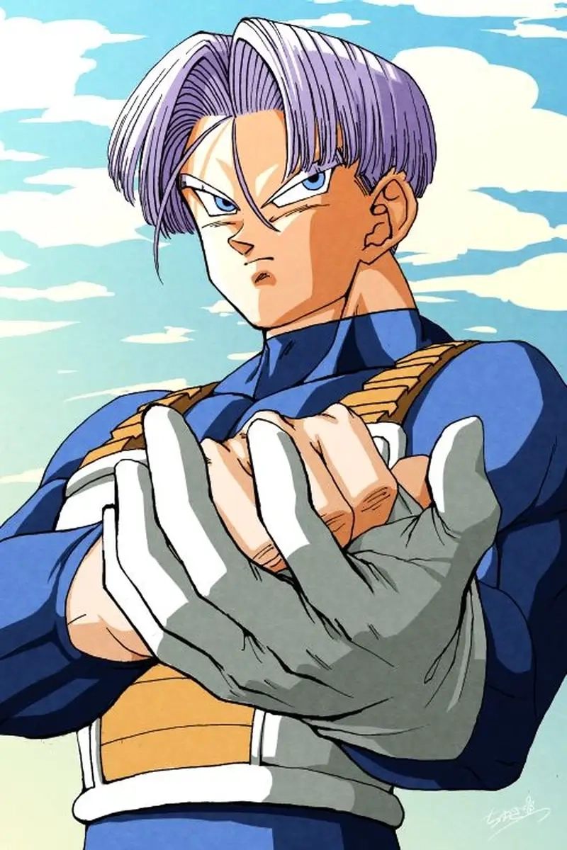 Tạo hình gốc ấn tượng của Trunks manga đầy biểu cảm