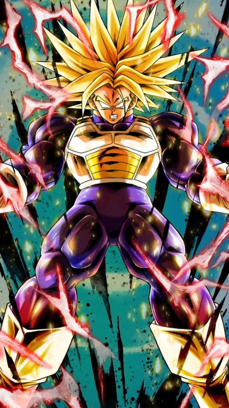 Hình ảnh Super saiyan 2 Trunks chiến đấu đầy quyết liệt