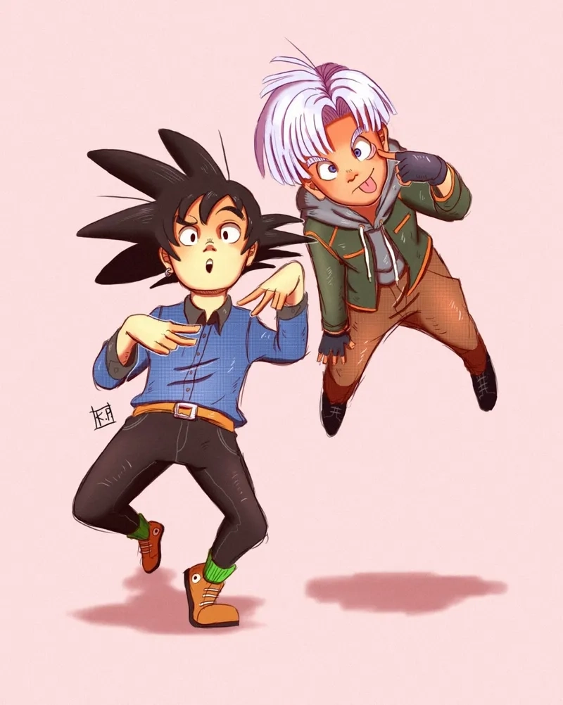 So tài hấp dẫn giữa Goten vs Trunks khiến người xem hồi hộp