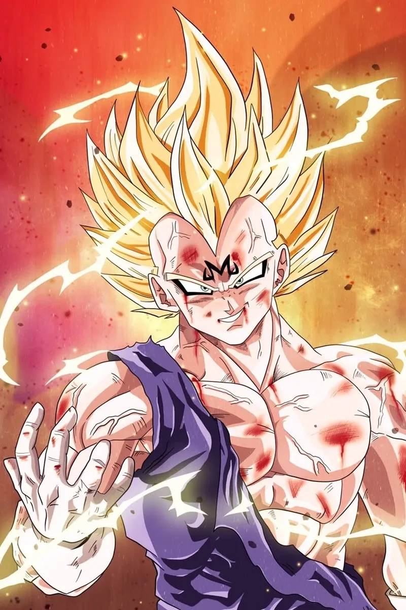 Tạo hình Ssj4 Vegeta đỉnh cao với mái tóc đỏ cuốn hút