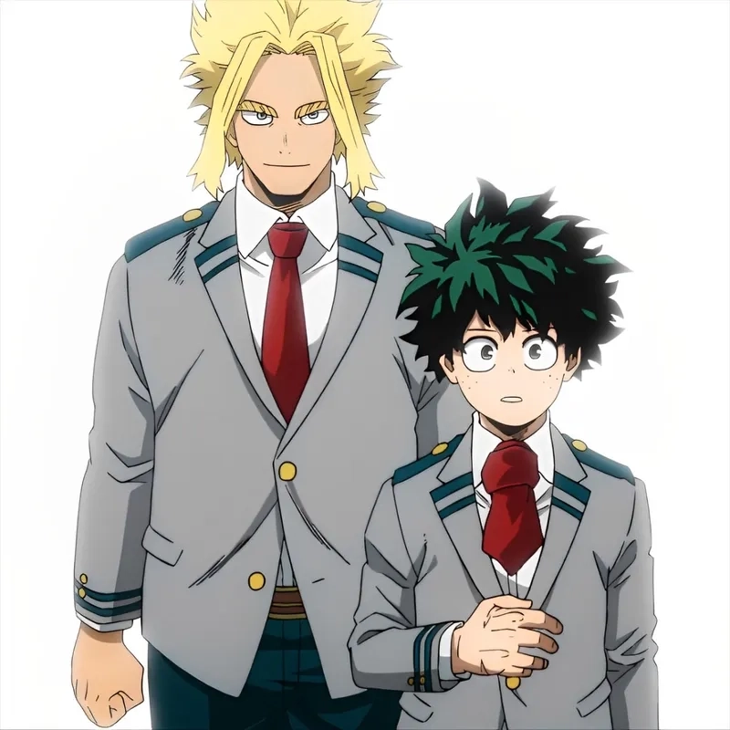 Deku x All Might truyền tải tình cảm ngưỡng mộ và kế thừa