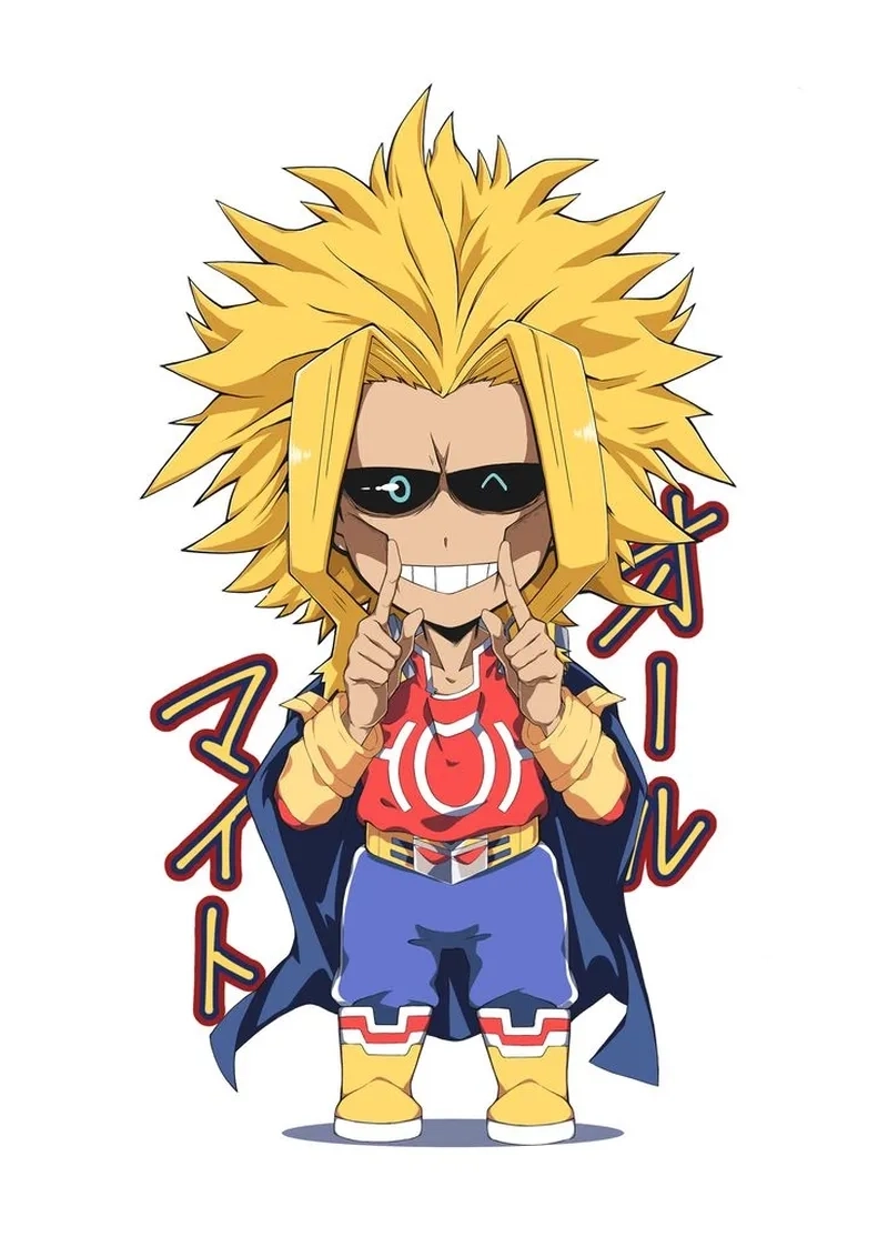 All Might chibi đáng yêu nhưng vẫn toát ra nét anh hùng