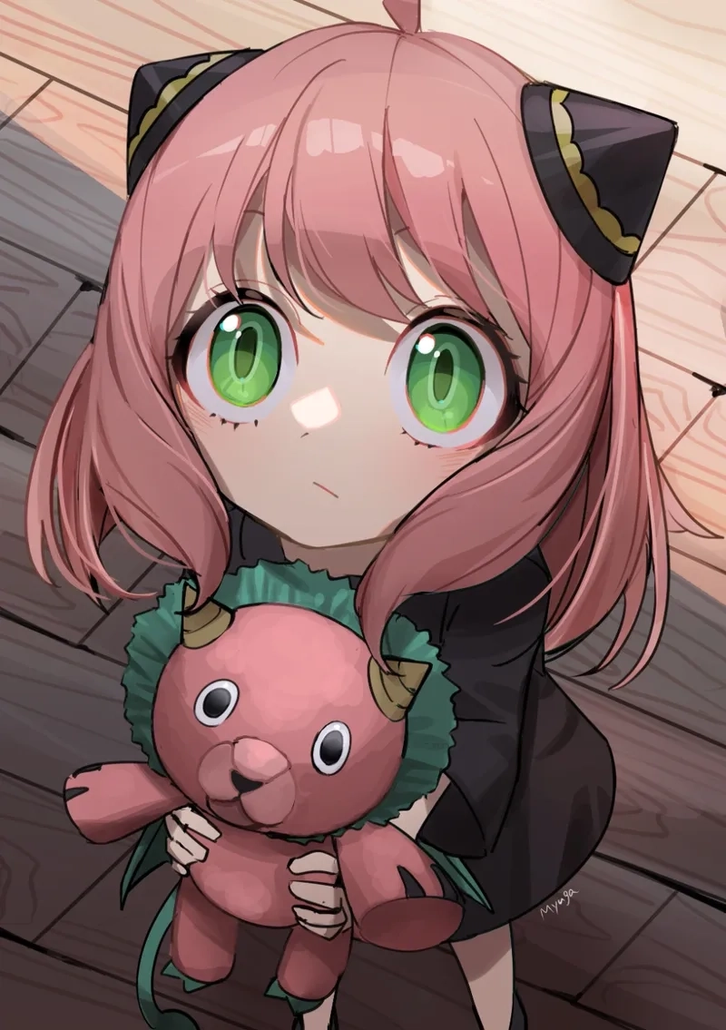 Anime nữ Anya với tạo hình nổi bật giữa dàn nhân vật nữ