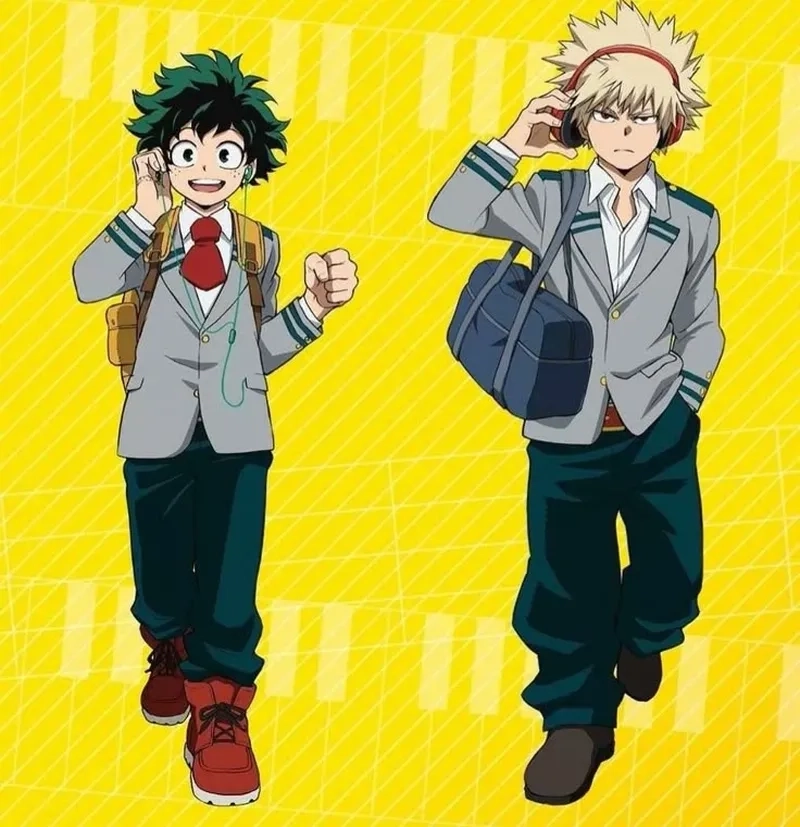 Deku and Bakugo tạo nên cặp đôi hài hòa giữa trái tính cách và mục tiêu