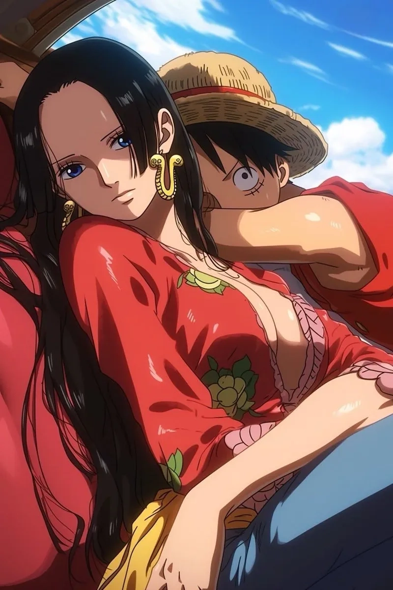 Boa Hancock and Luffy tạo nên khoảnh khắc đầy ngọt ngào và hài hước