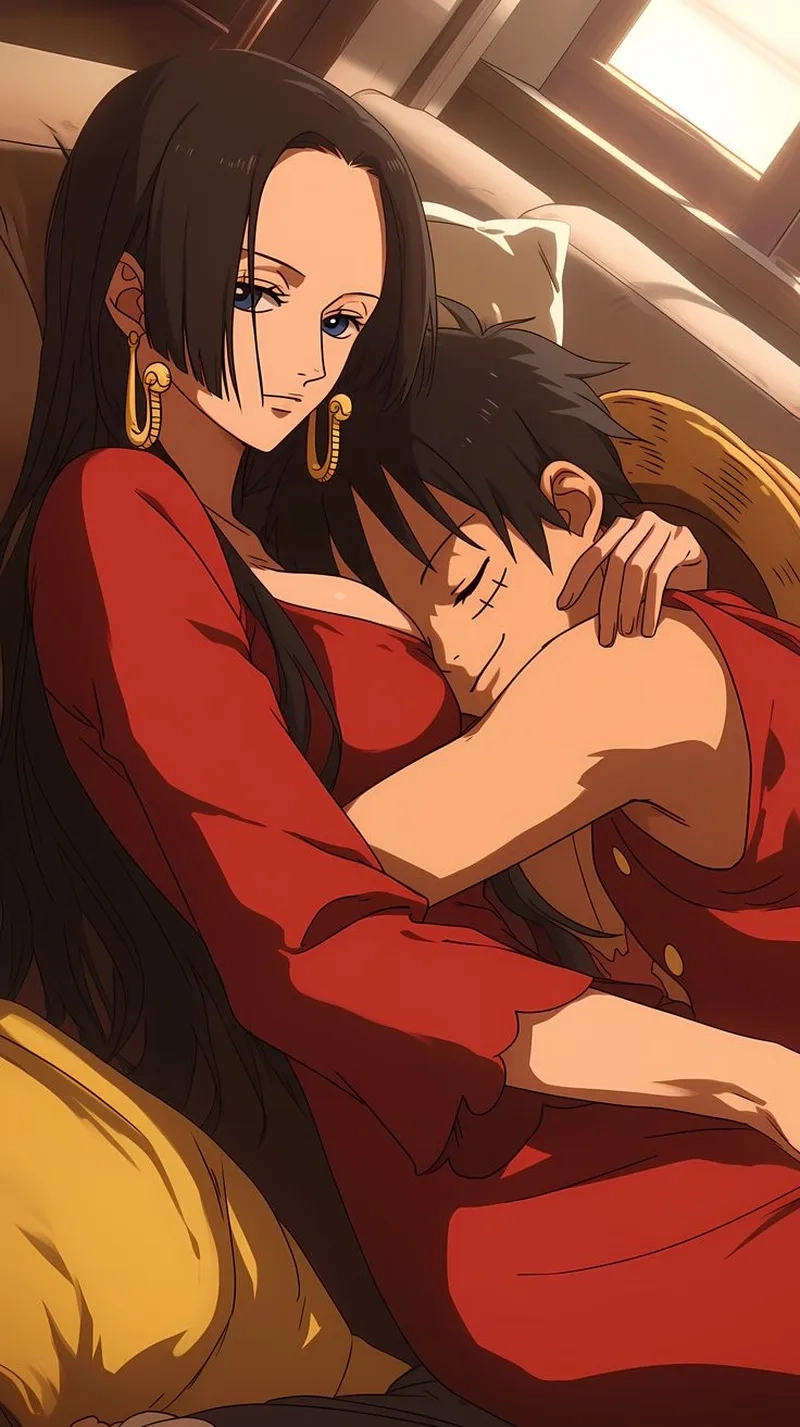 Hình Boa và Luffy đại diện cho tình cảm chân thành và mãnh liệt