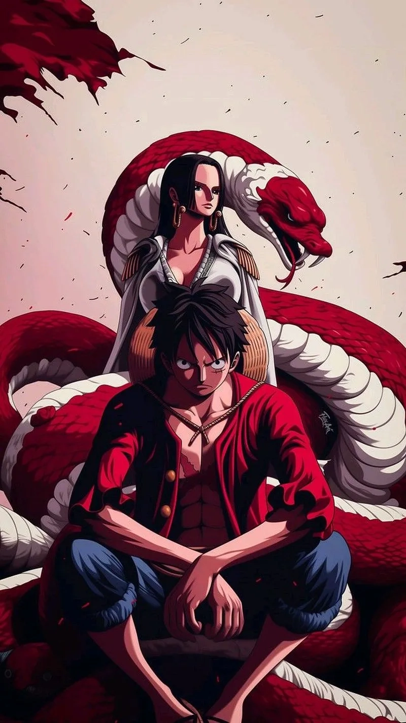 Hình ảnh của Luffy và Boa Hancock là cảm hứng cho nhiều fanart lãng mạn