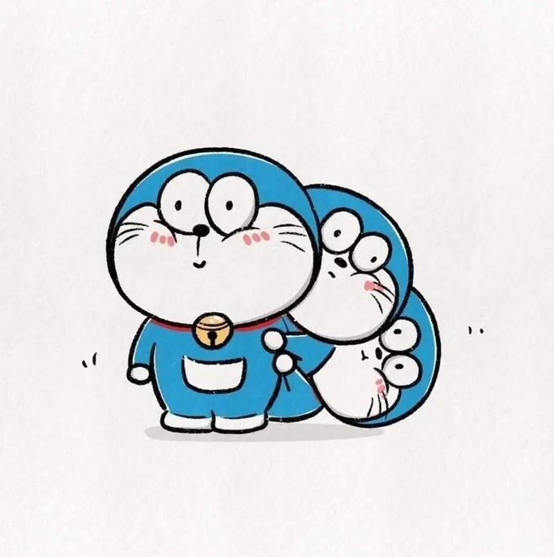 Chibi Doremon cute được yêu thích vì nét mặt hài hước và thân thiện