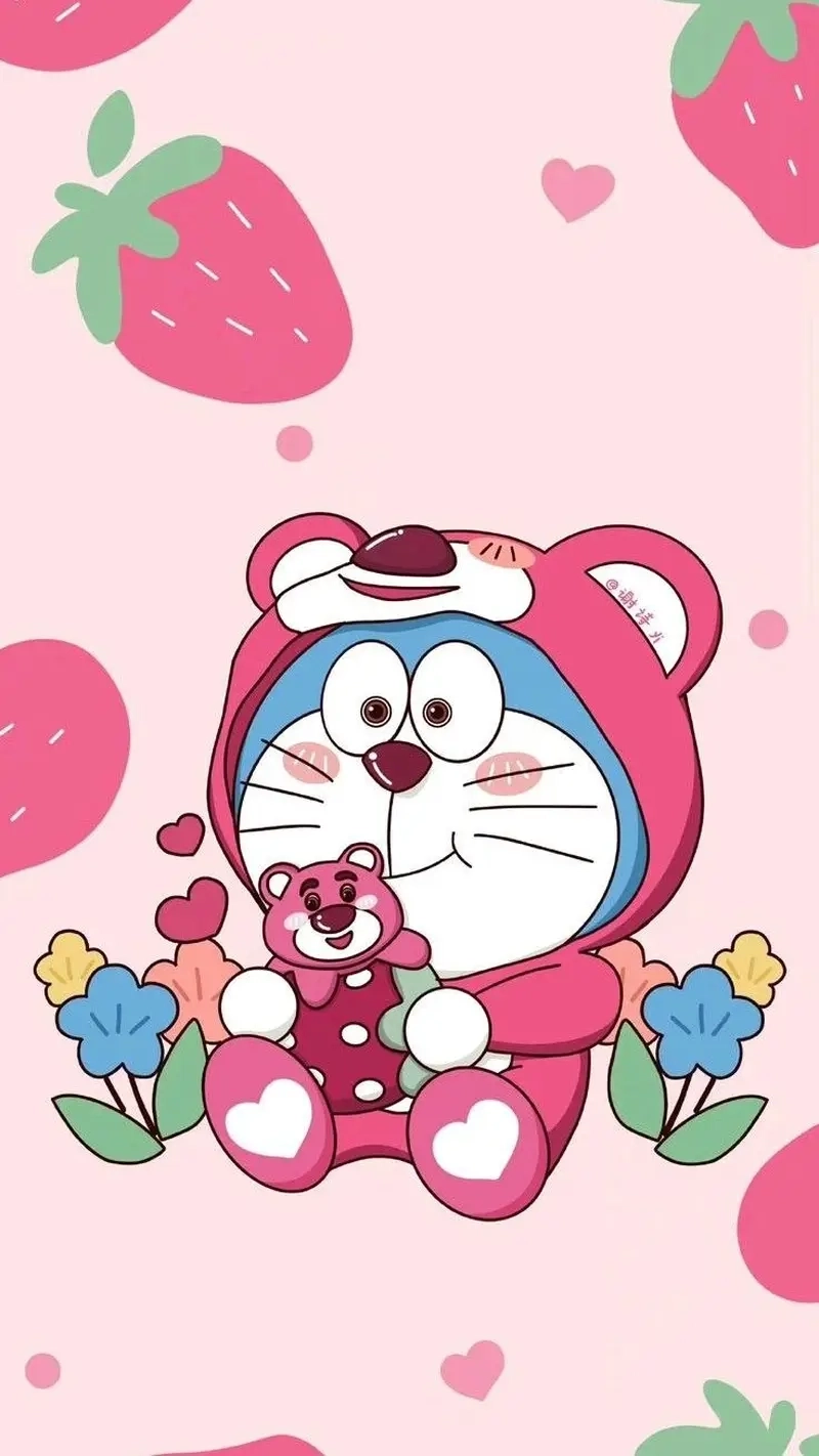 Hình Doremon cute chibi mang phong cách nhẹ nhàng, dễ mến