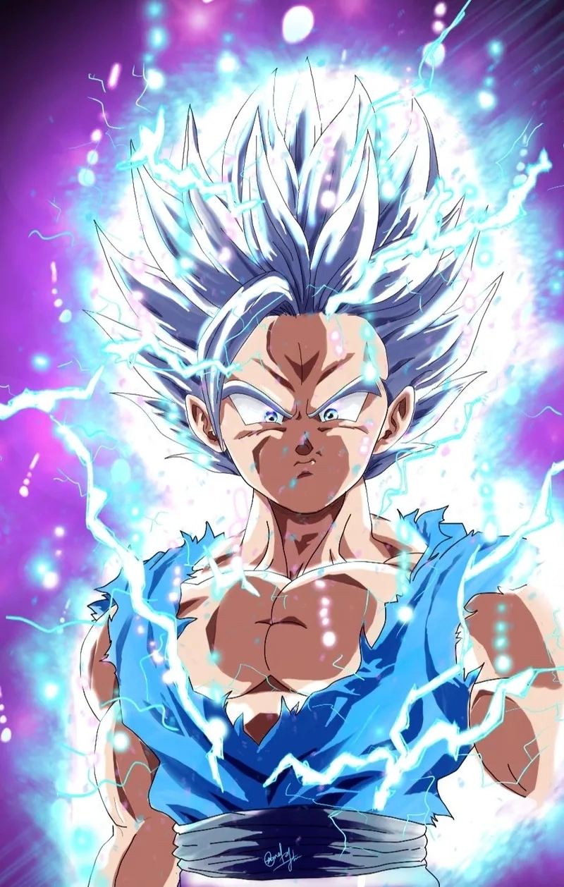 Gohan ultra instinct bùng nổ với ánh bạc và tốc độ thần thánh