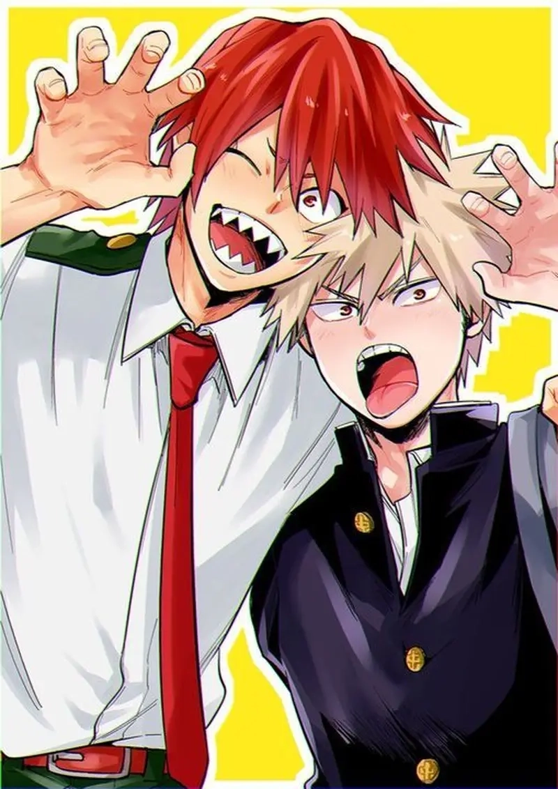 Kirishima x Bakugo và tình bạn đầy năng lượng tích cực