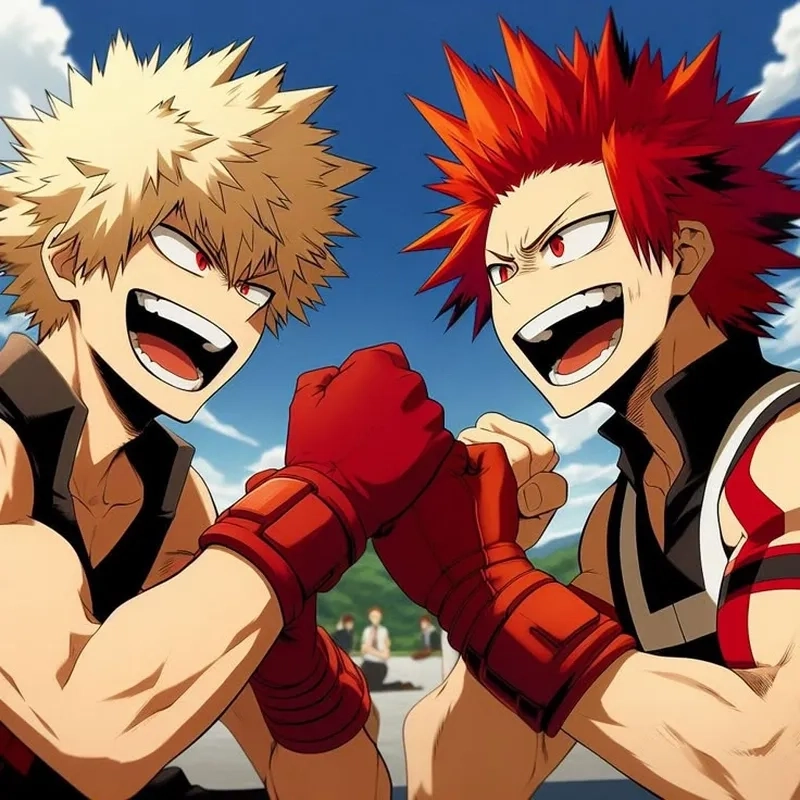 Fanart Kirishima x Bakugou đẹp mê mẩn mọi góc nhìn
