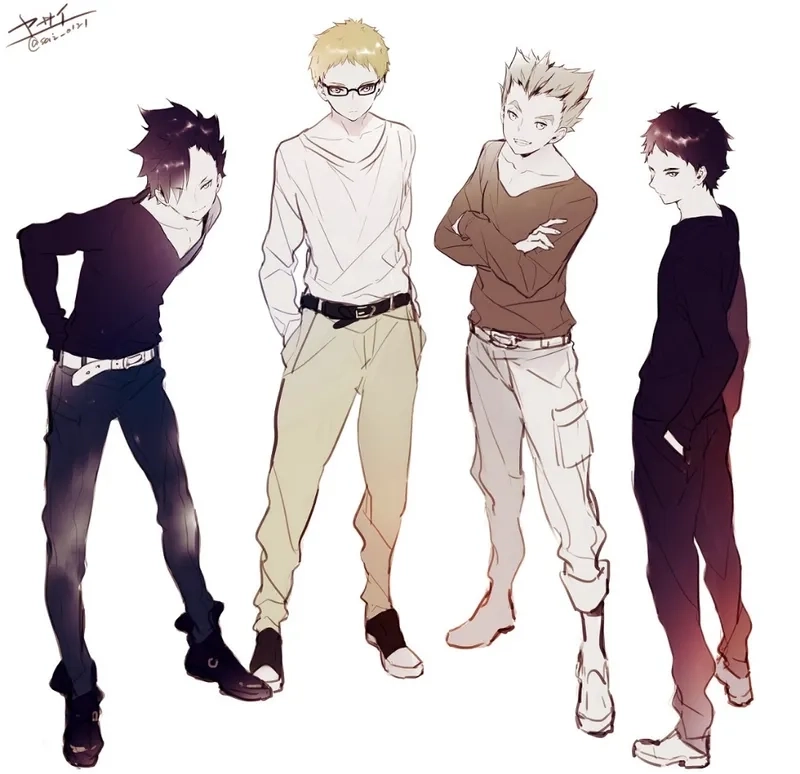 Bokuto x Akaashi x Kuroo x Tsukishima khiến fan xao xuyến vì quá đẹp đôi