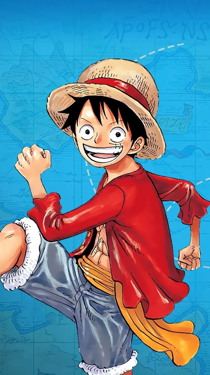 Luffy picture thể hiện rõ biểu cảm gan dạ và trái tim yêu tự do