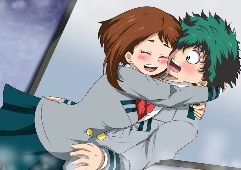 Uraraka chibi nhỏ nhắn nhưng vẫn toát lên tinh thần anh hùng