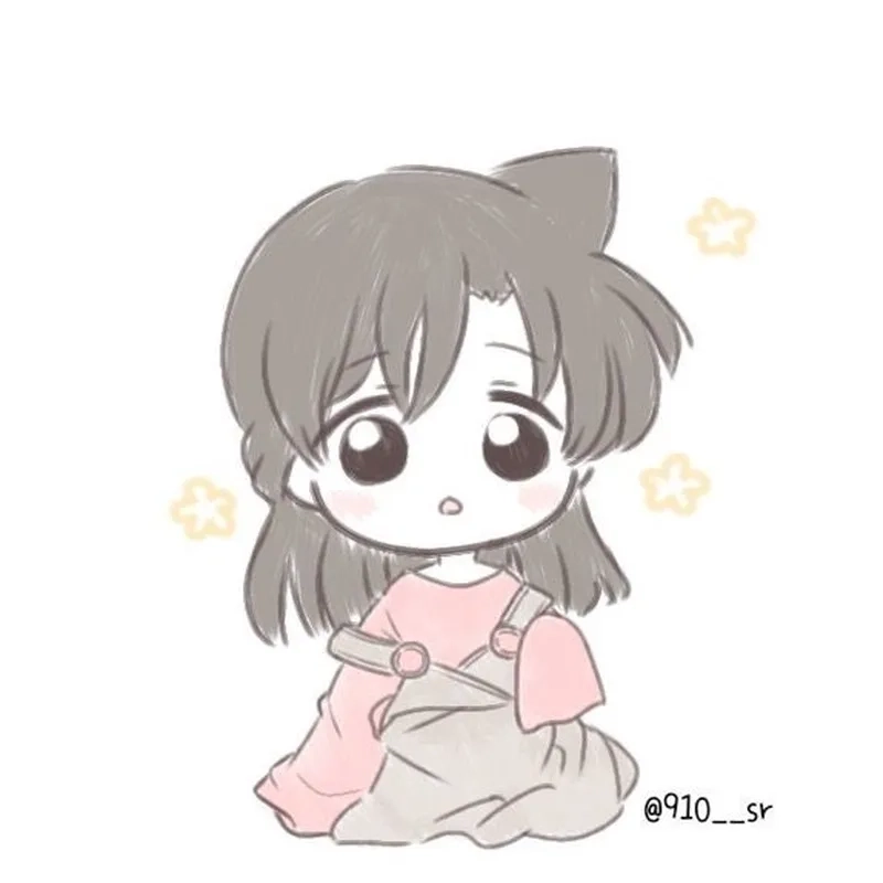 Ran Mori chibi cute là lựa chọn hình nền cực dễ thương