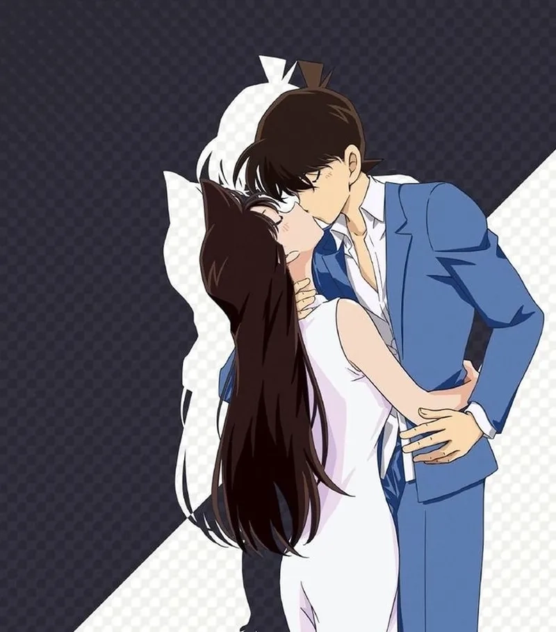 Cách vẽ Ran Mori và Shinichi đơn giản mà sinh động đáng yêu
