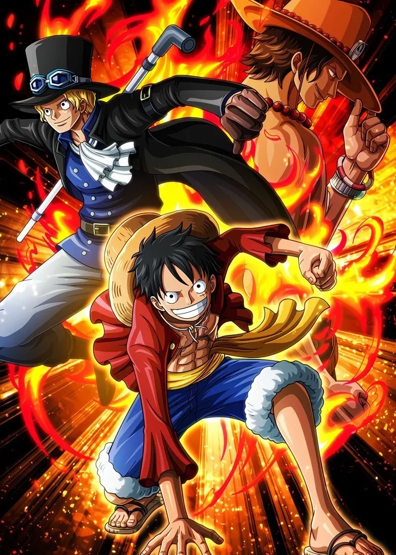 One Piece Sabo x Luffy thể hiện sự tái ngộ cảm động