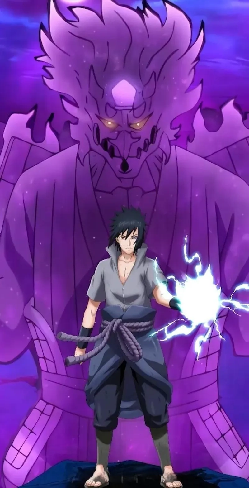 Sasuke Uchiha Sharingan phát sáng như ngôi sao dẫn đường chiến trận