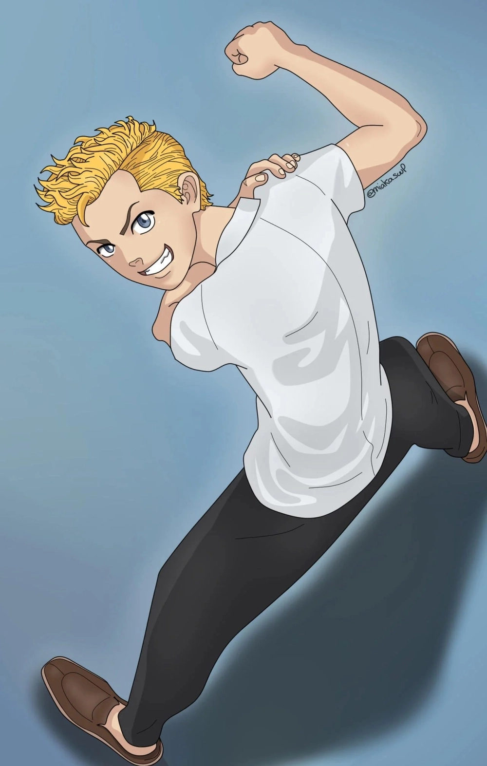 Ảnh Takemichi ngầu lòi thể hiện tinh thần chiến đấu bền bỉ