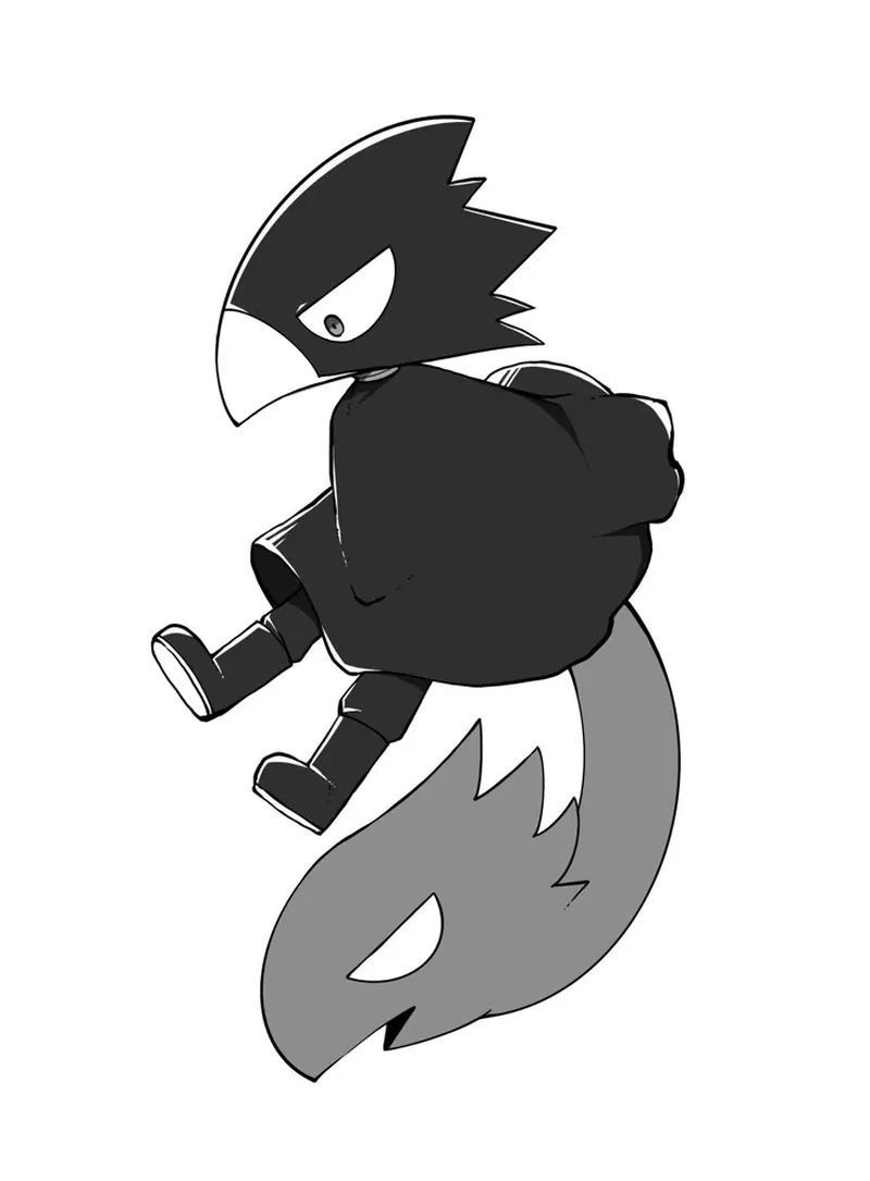 Tokoyami chibi phiên bản siêu dễ thương và đáng yêu