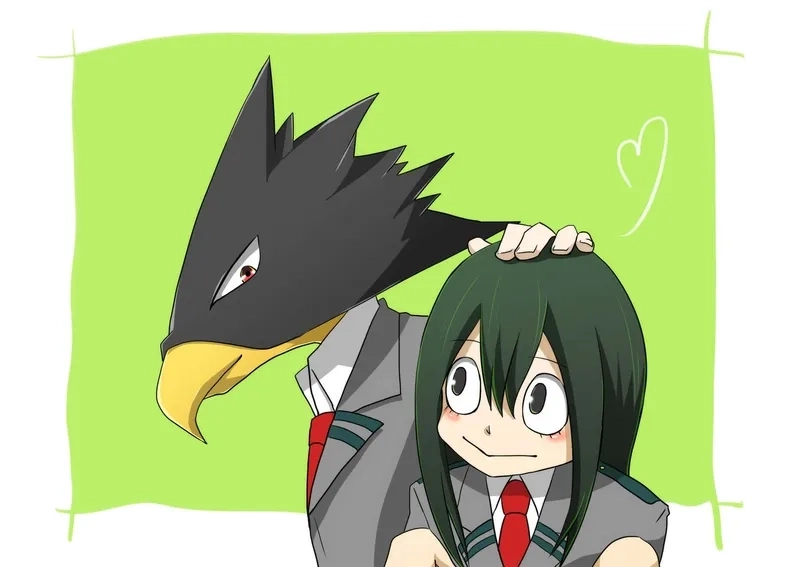 Asui x Tokoyami comic với nét vẽ hài hước và đáng yêu