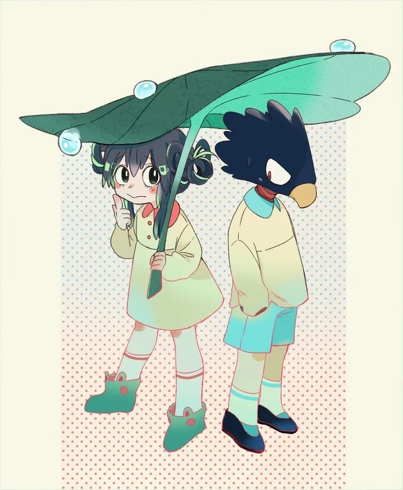 Fumikage Tokoyami x Tsuyu Asui mang đến tương tác nhẹ nhàng