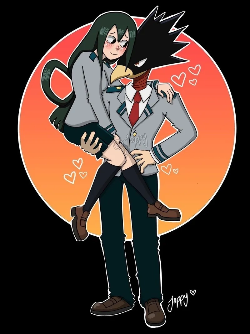 Tokoyami x Asui kết hợp hài hòa giữa bóng tối và nước