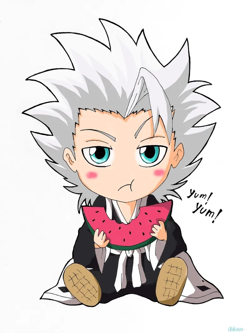 Toshiro Hitsugaya chibi dễ thương nhưng vẫn ngầu như thường