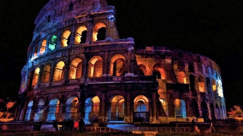 Di tích cổ đại ở Rome bao gồm Colosseum