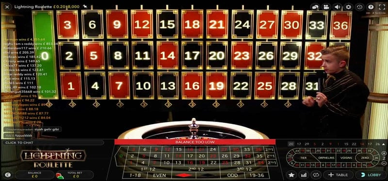  Giao diện Lightning Roulette tại Casino Online SV388 với hiệu ứng lightning sống động.