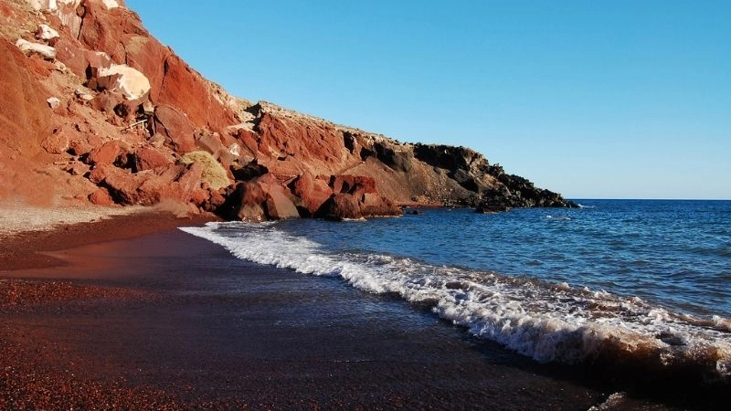Bãi biển đỏ đen Santorini