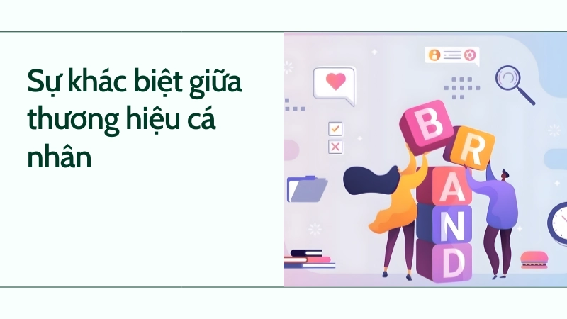 Bảng so sánh chi tiết giữa thương hiệu cá nhân và tổ chức