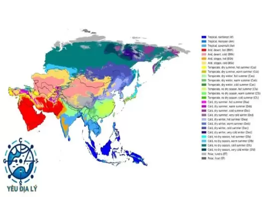 Tìm hiểu về đặc điểm khí hậu Châu Á