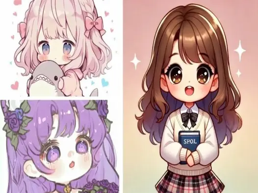Bộ ảnh avatar cute girl chibi siêu dễ thương dành tặng bạn