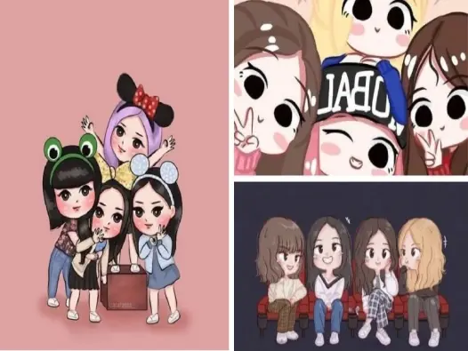 Ngắm trọn bộ hình blackpink cute chibi siêu đáng yêu