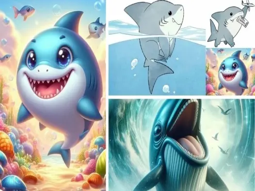 Bộ ảnh cá mập chibi dễ thương khiến ai cũng phải thích thú