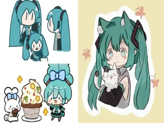 Bộ ảnh chibi Miku dễ thương với phong cách ngọt ngào độc đáo