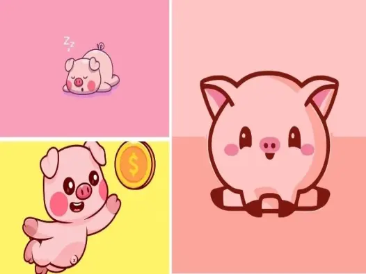 Bộ ảnh heo cute chibi siêu dễ thương khiến bạn tan chảy