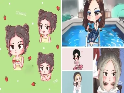 Bộ ảnh jennie chibi dễ thương khiến fan mê mẩn ngắm nhìn