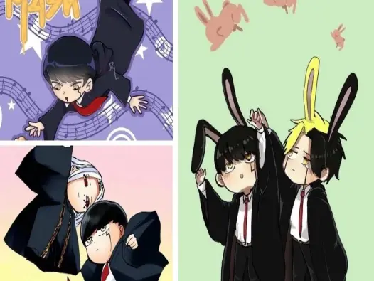 Bộ ảnh Mashle chibi dễ thương với nét hài hước độc đáo